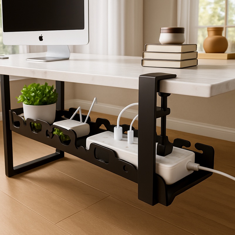 Cable Tray Under Desk - Metalowa półka na kable pod biurko