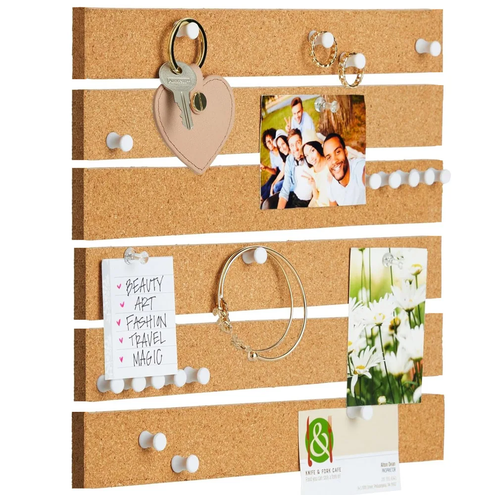 Office Furniture Online - 1szt 30cm Tablica korkowa Paski Samoprzylepna