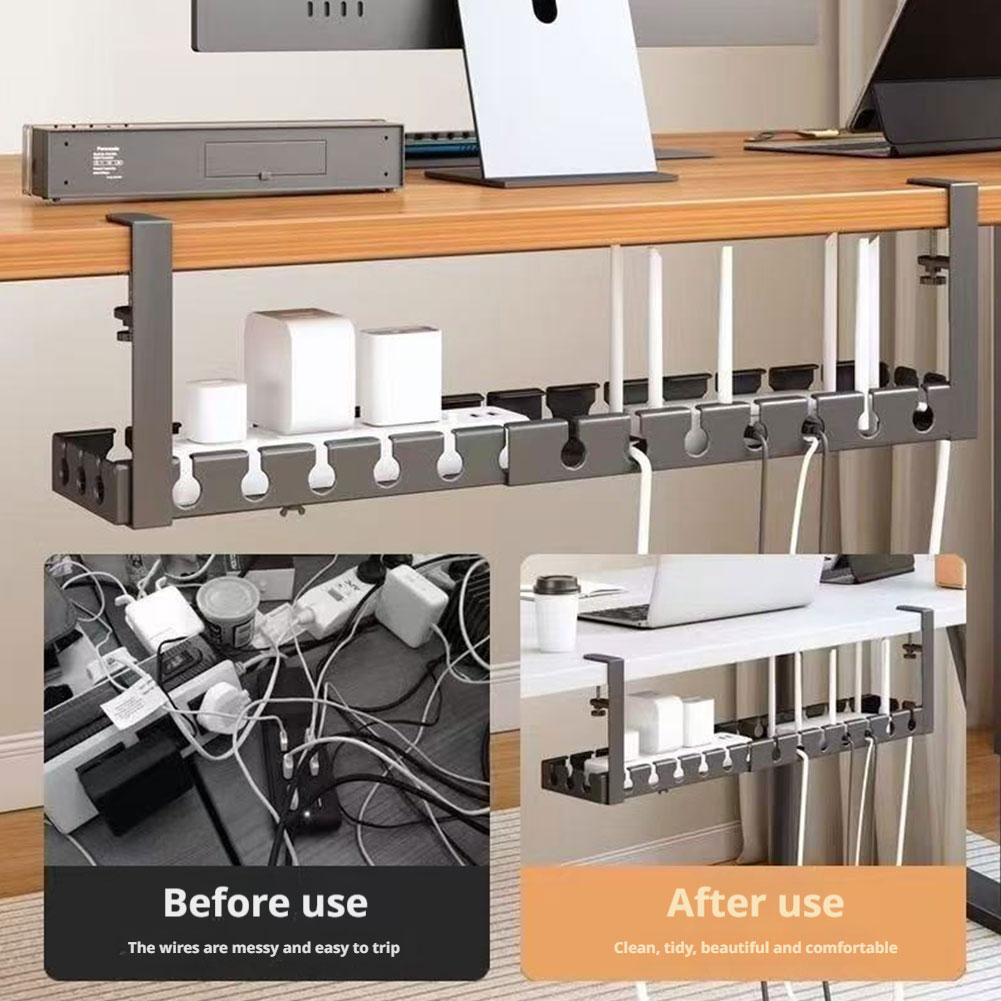 Cable Tray Under Desk - Wysuwany organizer kabli pod biurko, bez