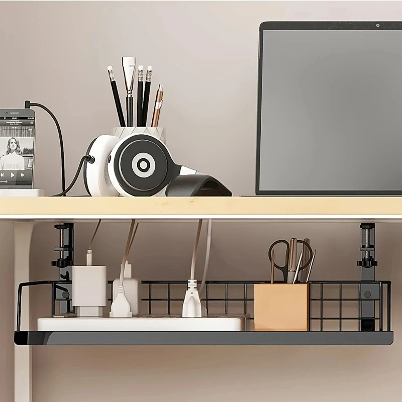 Cable Tray Under Desk - Organizer kabli pod biurko, bez wiercenia,