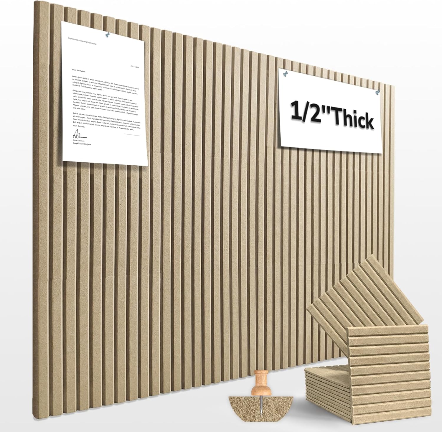 Office Furniture Online - 6/12 szt. DIY Dźwiękochłonny Panel Ścienny