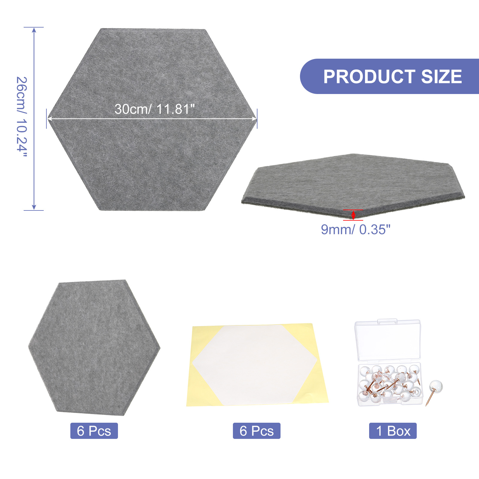6 szt. 30x26cm filcowe tablica – Office Furniture Online recenzja i cena
