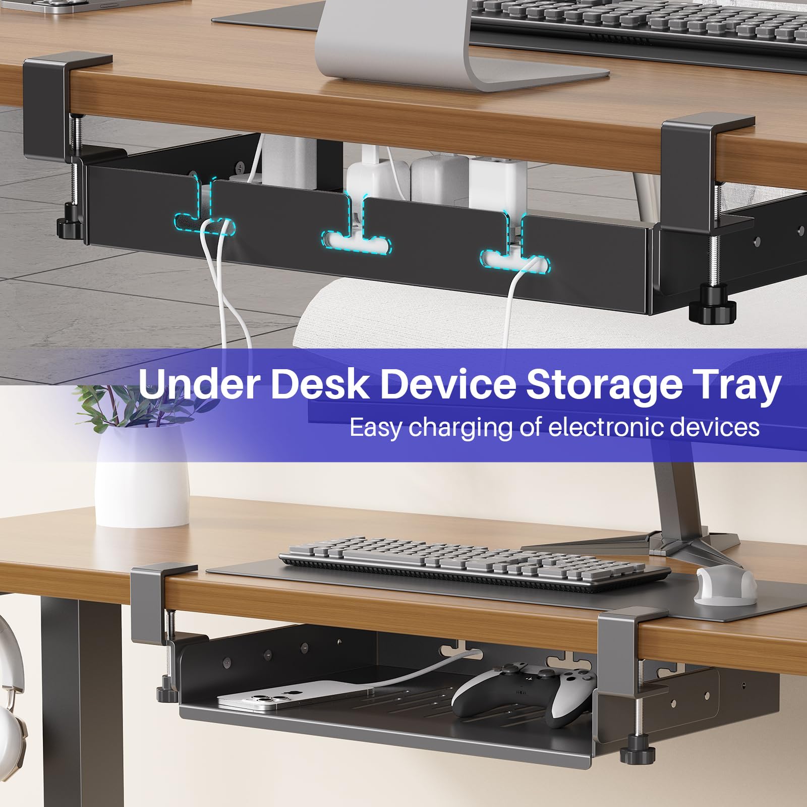 Uchwyt na laptopa pod biurko b – Cable Tray Under Desk recenzja i cena