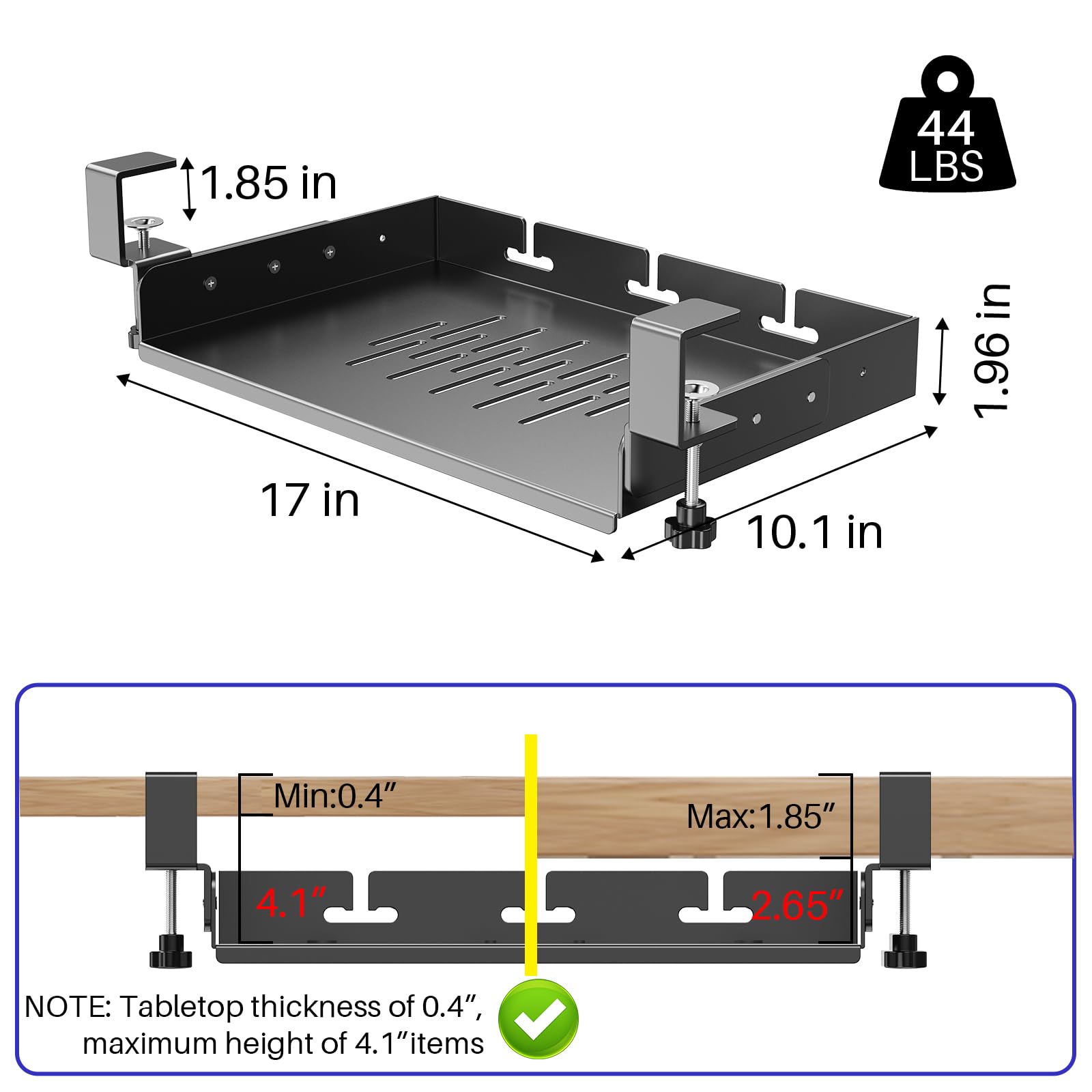 Uchwyt na laptopa pod biurko b – Cable Tray Under Desk recenzja i cena