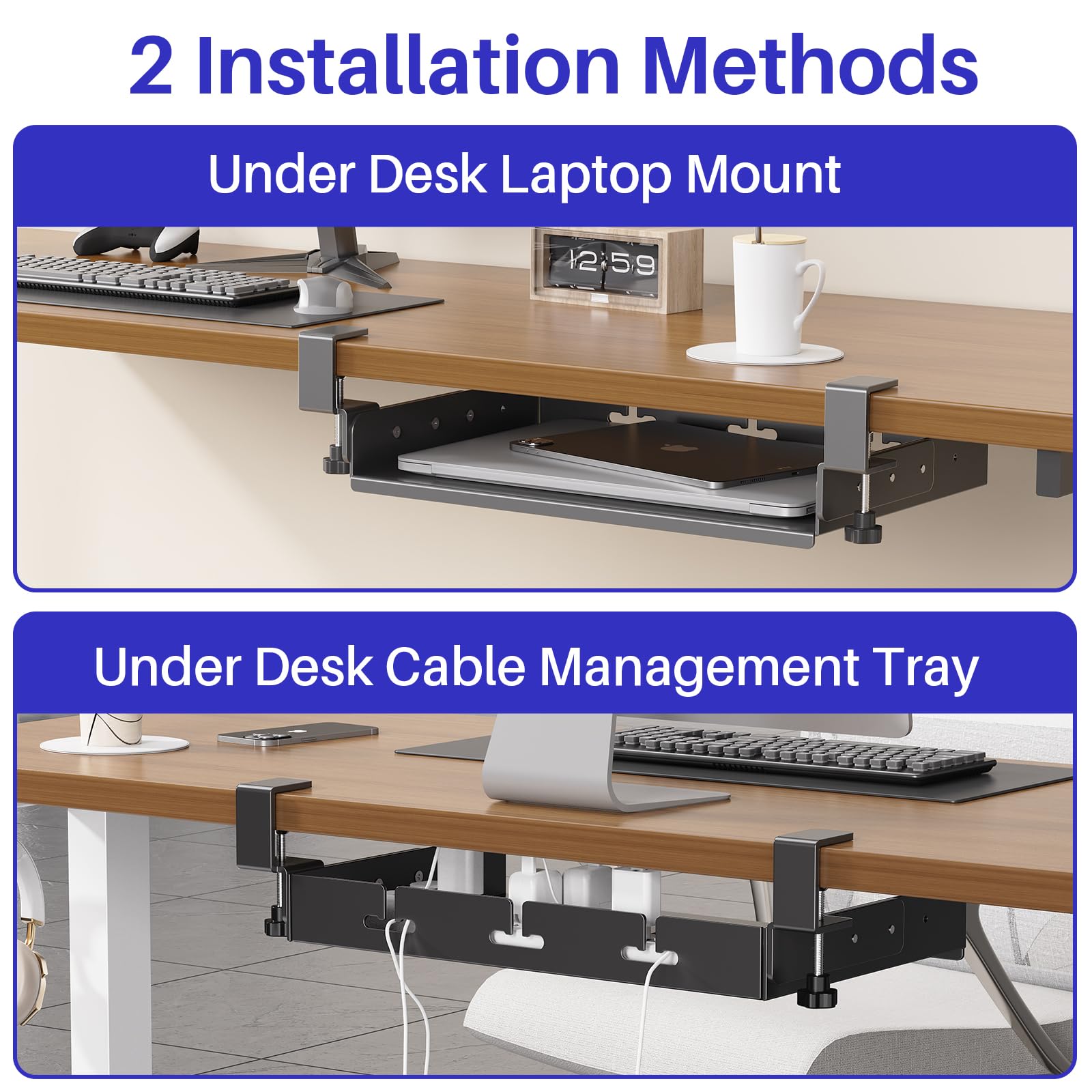 Uchwyt na laptopa pod biurko b – Cable Tray Under Desk recenzja i cena