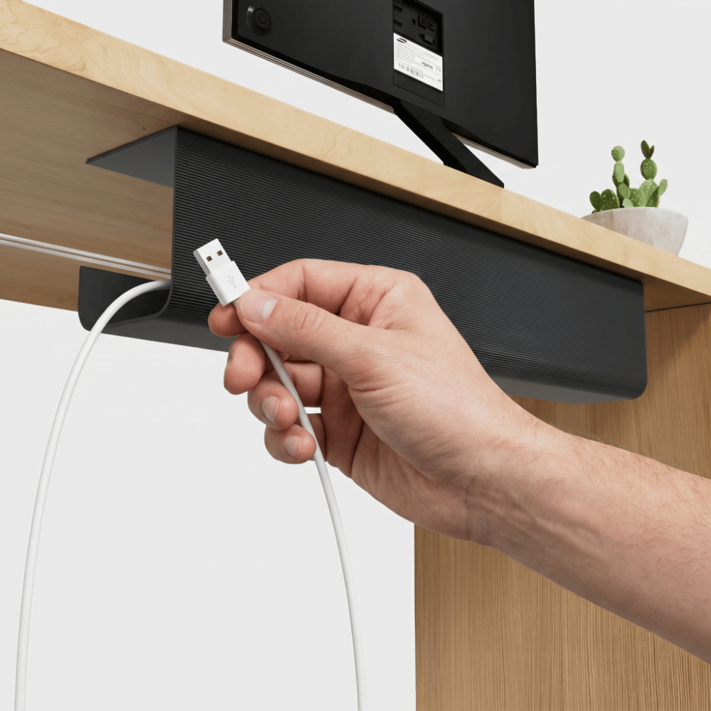 PVC Organizer kabli pod biurko – Cable Tray Under Desk recenzja i cena