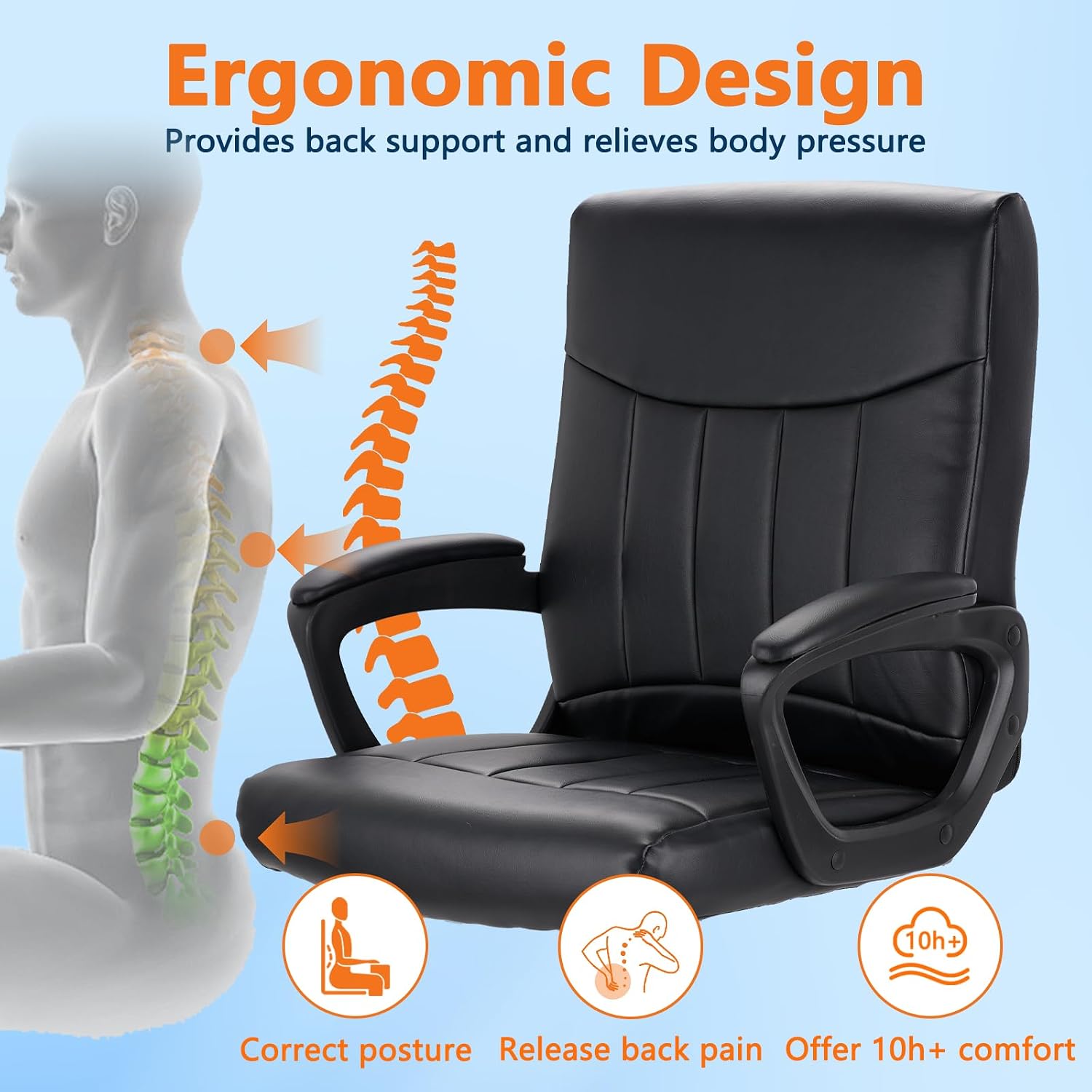 Skórzane krzesło biurowe ergon – Task Chair Mid Back recenzja i cena